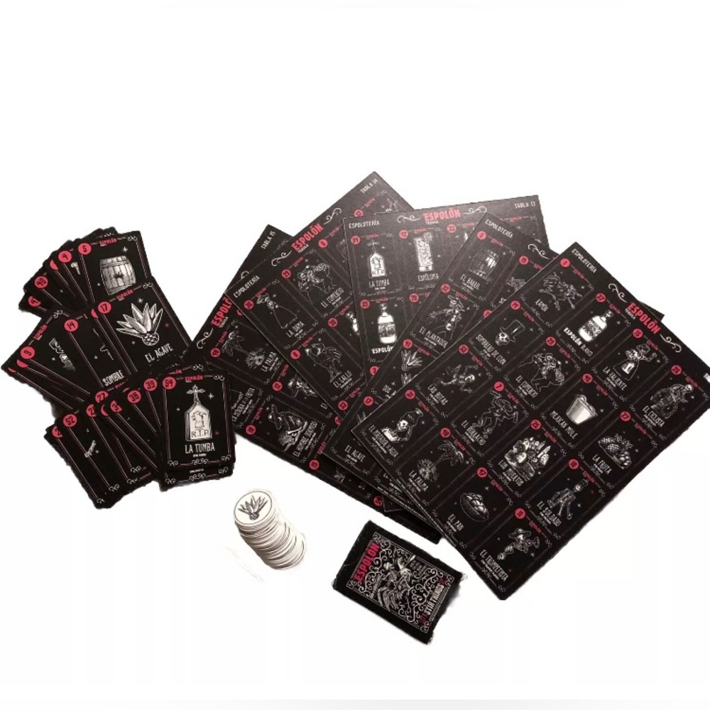 ESPOLON TEQUILA Games Loteria Bingo Set + Playing Cards